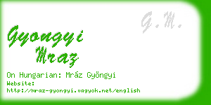 gyongyi mraz business card