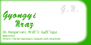 gyongyi mraz business card